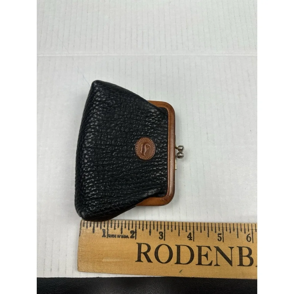 Vintage Dooney & Bourke AWL Coin Purse Duck Logo Kiss Lock Change Pouch USA